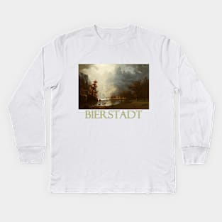 A Sierra Nevada Morning by Albert Bierstadt Kids Long Sleeve T-Shirt